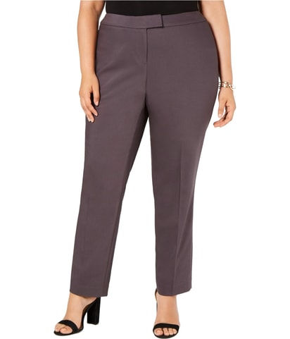 Solid Straight Leg Dress Pant Slacks
