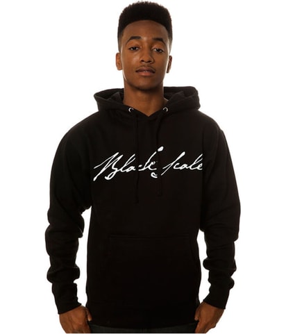 Black Scale The Signature Logotype Pullover Hoodie Sweatshirt