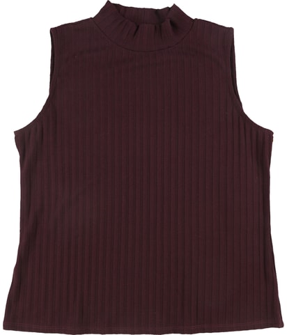 Ribbed Sleeveless Blouse Top