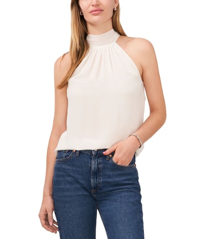 Tie Back Halter Blouse Top