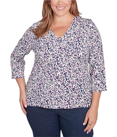 Printed Essentials Knit Blouse
