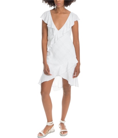 Ruffled Trim Mini Dress