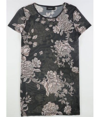Floral-Print Illusion Tunic Dress