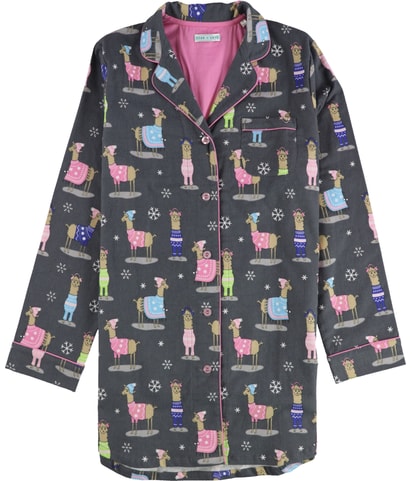 Llamas In Sweaters Pajama Shirt Dress