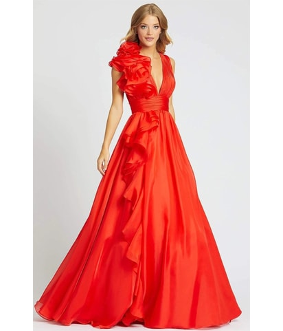 Mac Duggal Ruffled Gown Dress