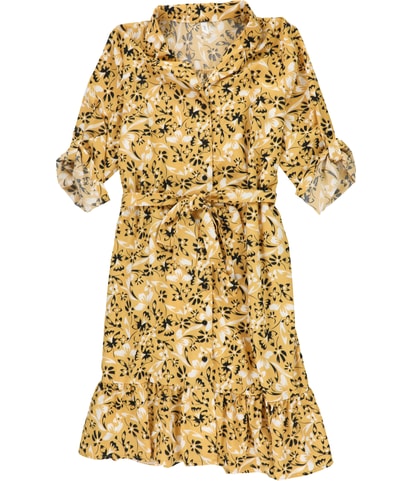 Belted Shirt Dress Midi Dress