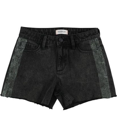 Golden Win Collection Glitter Racing Stripe Casual Denim Shorts
