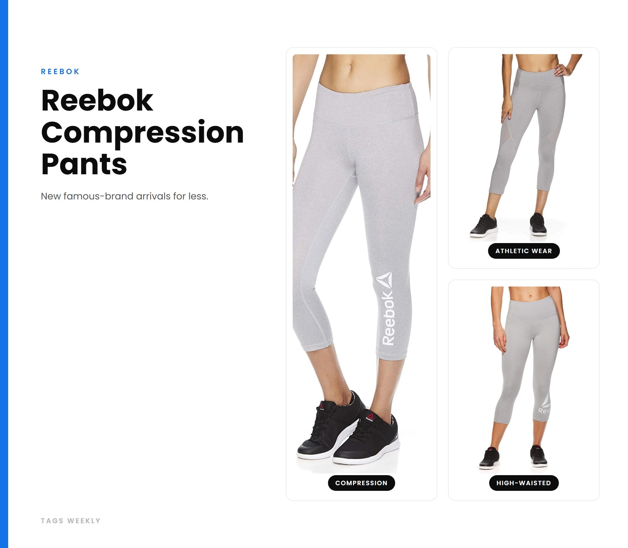 Move With Confidence With Reebok Compression Athletic Works Pants For Women