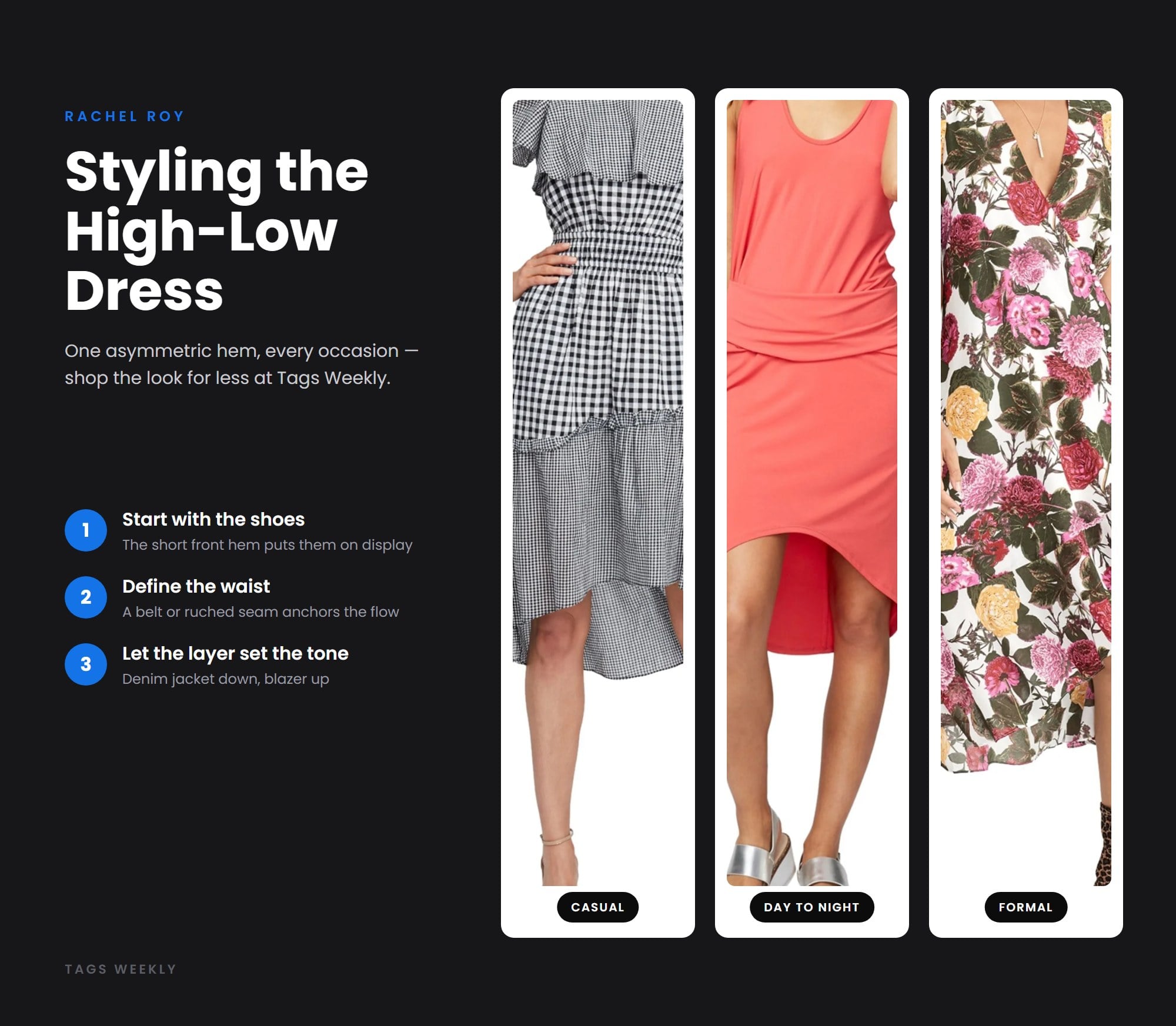 Styling the Rachel Roy High-Low Dress: Perfect For Casual And Formal Occasions