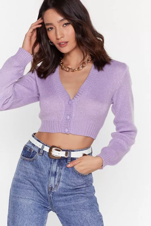 utilize-neutral colors cropped cardigan top