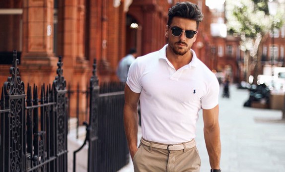 man-wearing-polo-shirt-walking-down-the-street