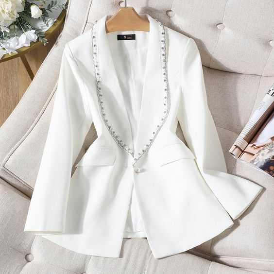 Fall Autumn Formal - White Blazer