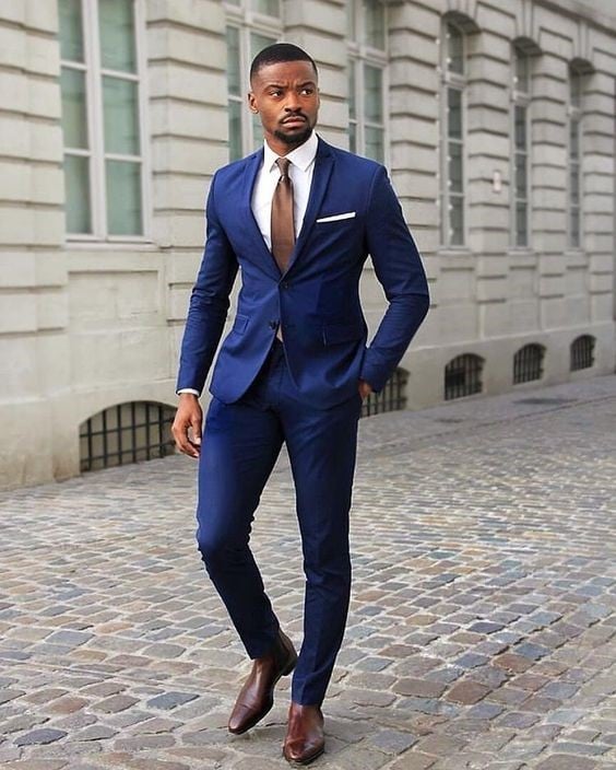 2 Piece Blue Premium Suits 
Groom Slim Fit Suits
