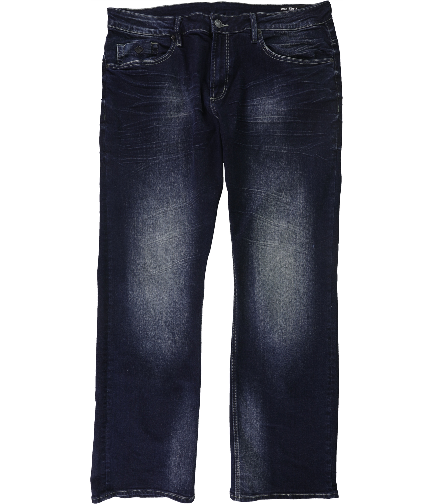 Distressed-straight-leg-stretch-jeans-for-men