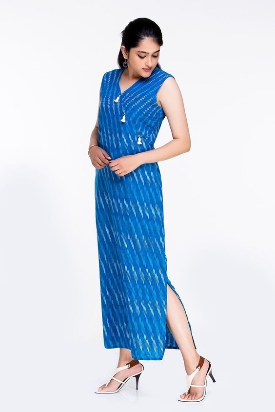 Blue Ikat Dress