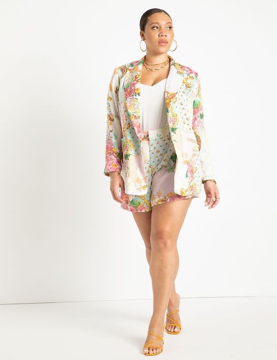 Pleat front Satin Short