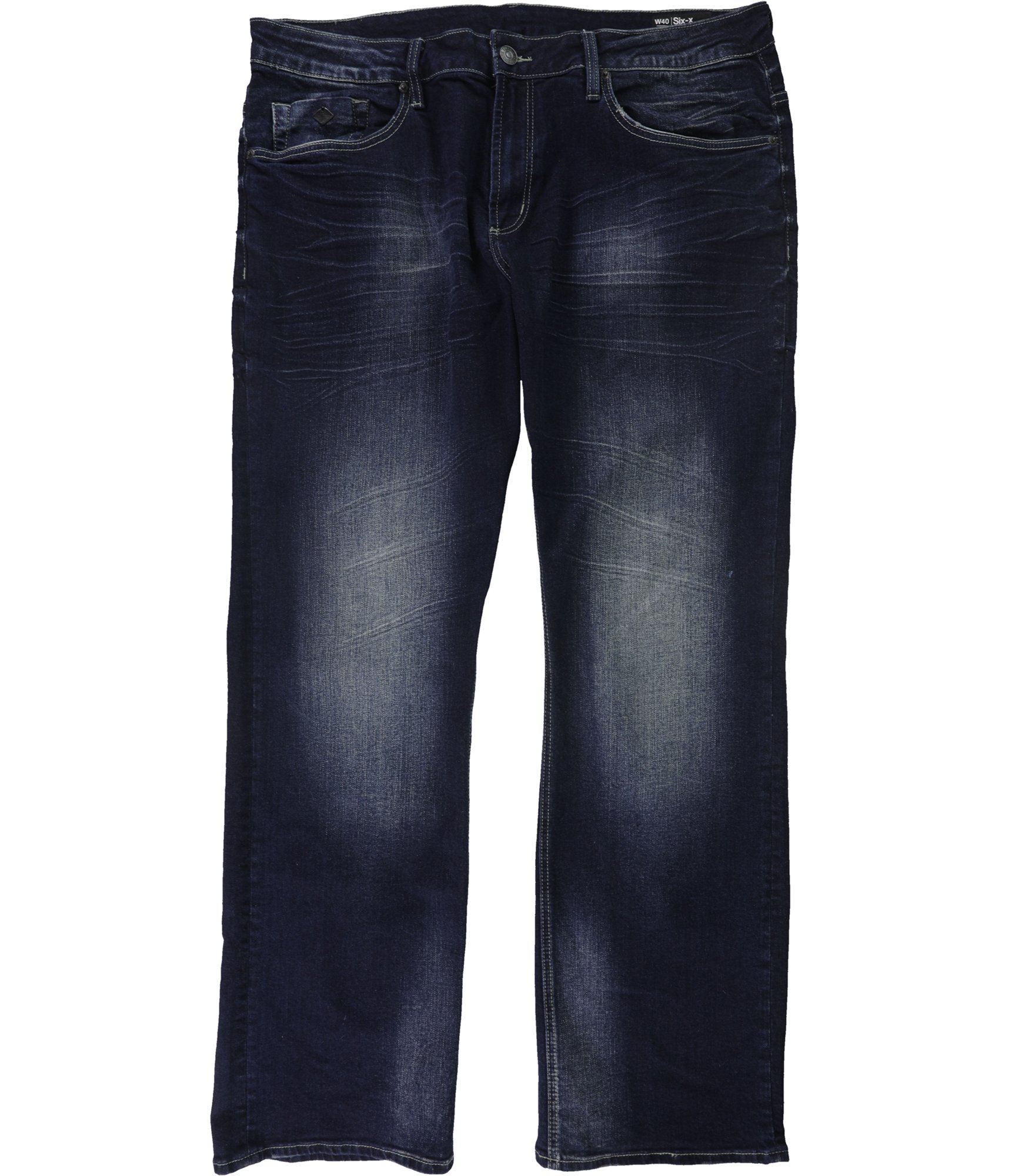 Men's-distressed-straight-leg-stretch-jeans