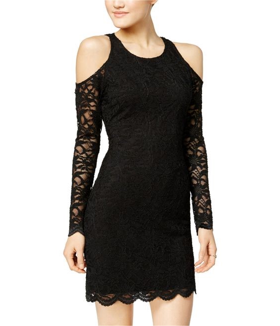 Jump Apparel Embellished Cold Shoulder Sheath Dress