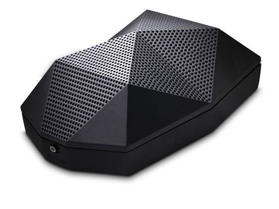 Black portable wireless mini speakers