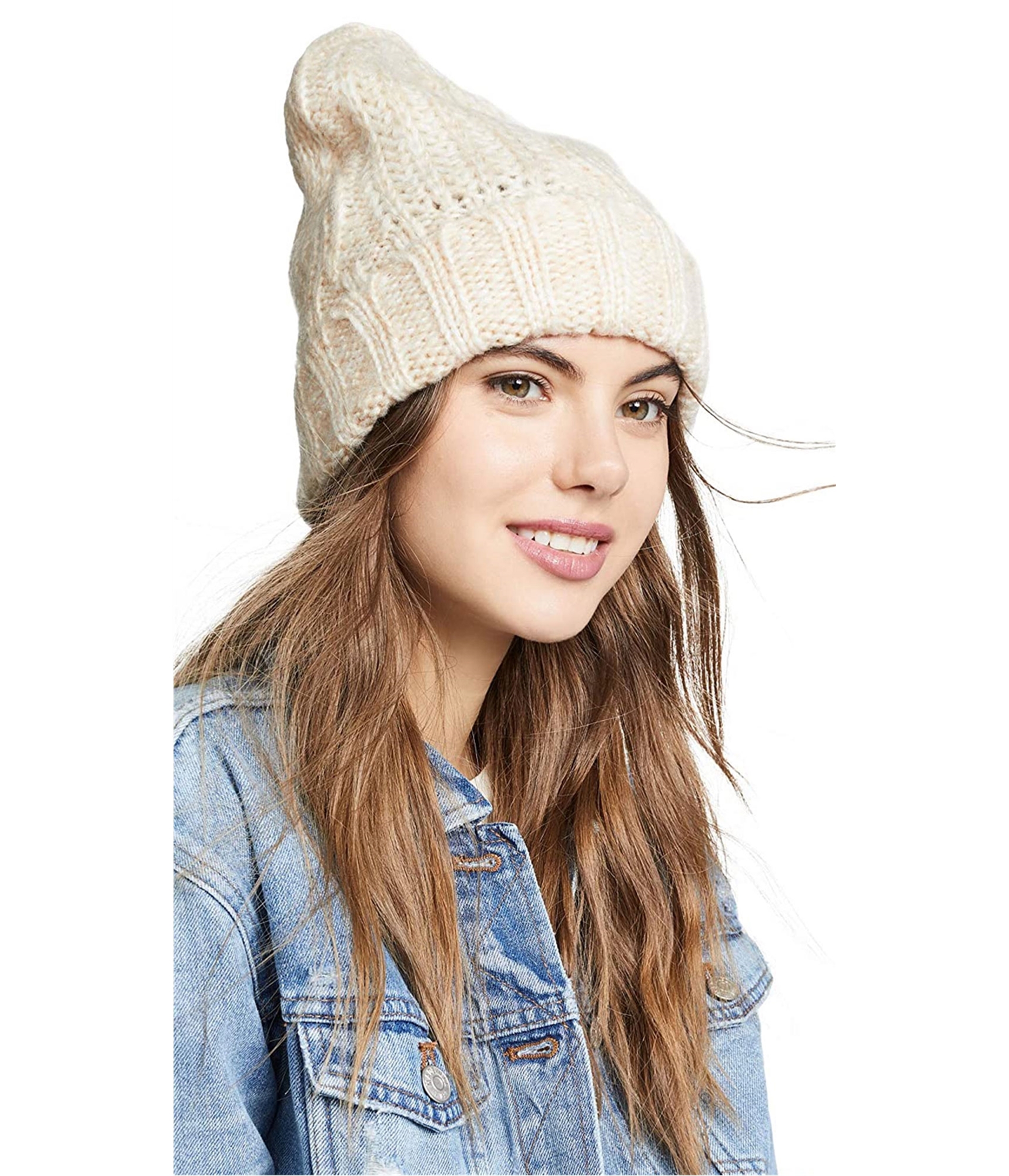 woman-wearing-cable-knit-beanie-hat