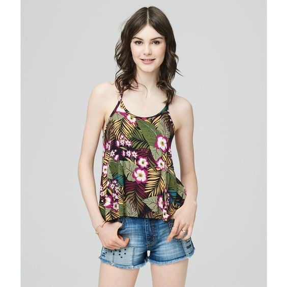 Aeropostale Floral Cami Tank Top