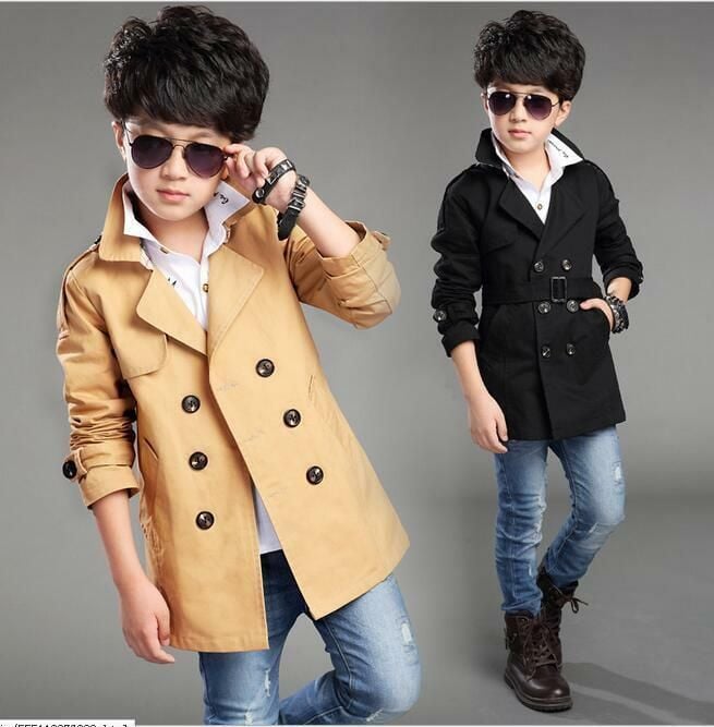 Autumn Kids Baby Boys Overcoat Children Wind Coat Boy Trench Coat