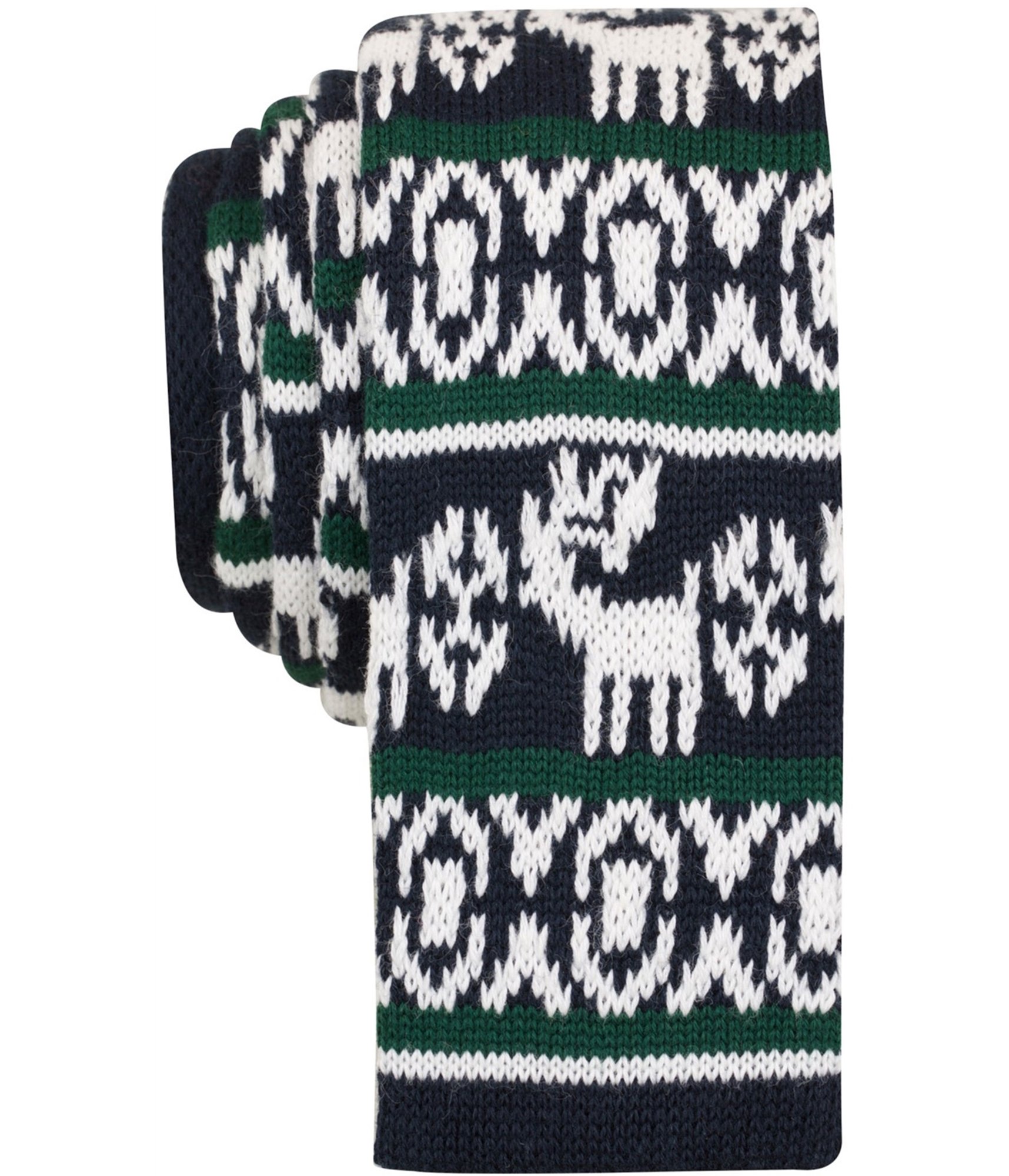 Ribbed-knitted-reindeer-necktie