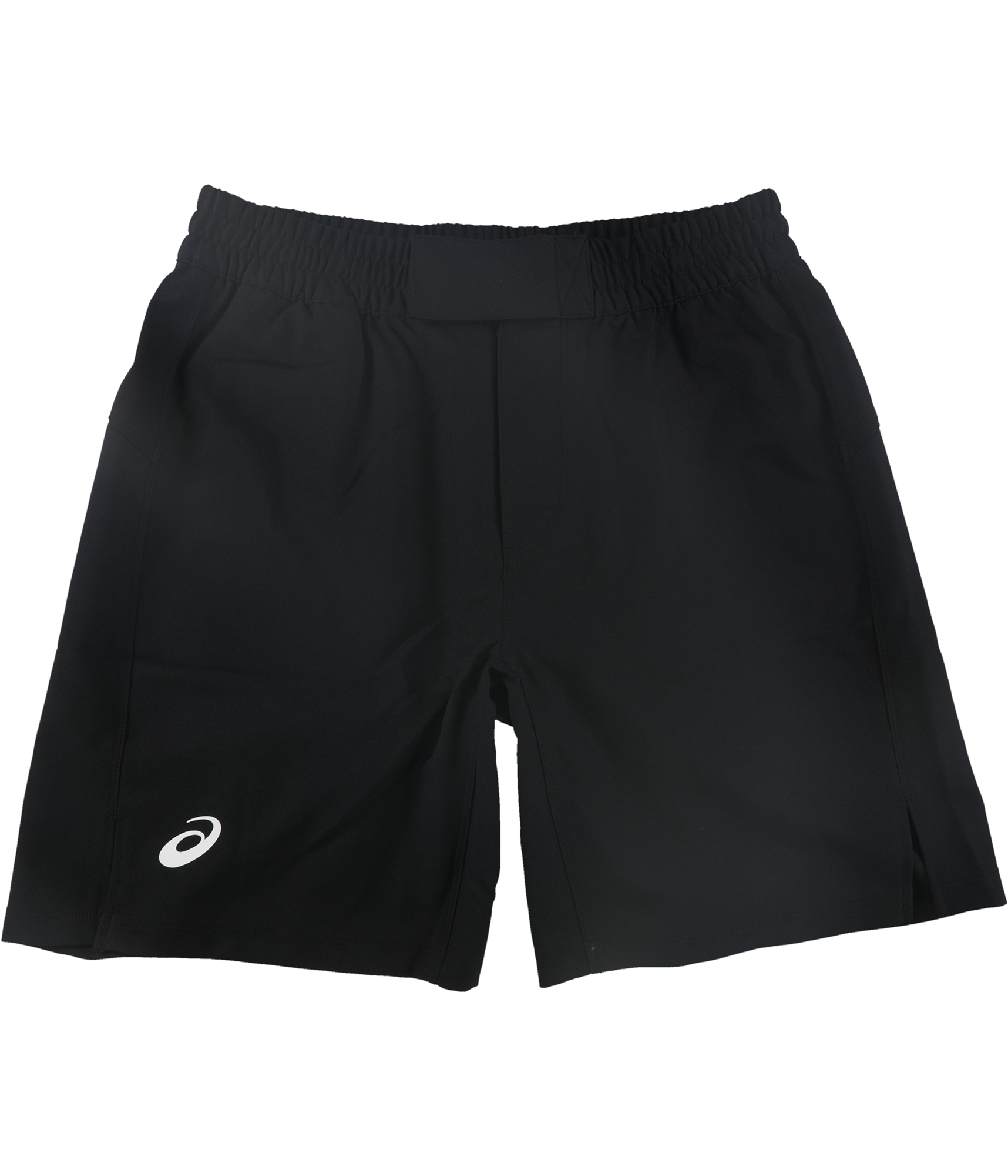 Black-twill-velcro-fly-gym-shorts