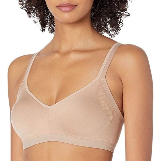 Tan Wireless Bralette That Will Prevent sagging