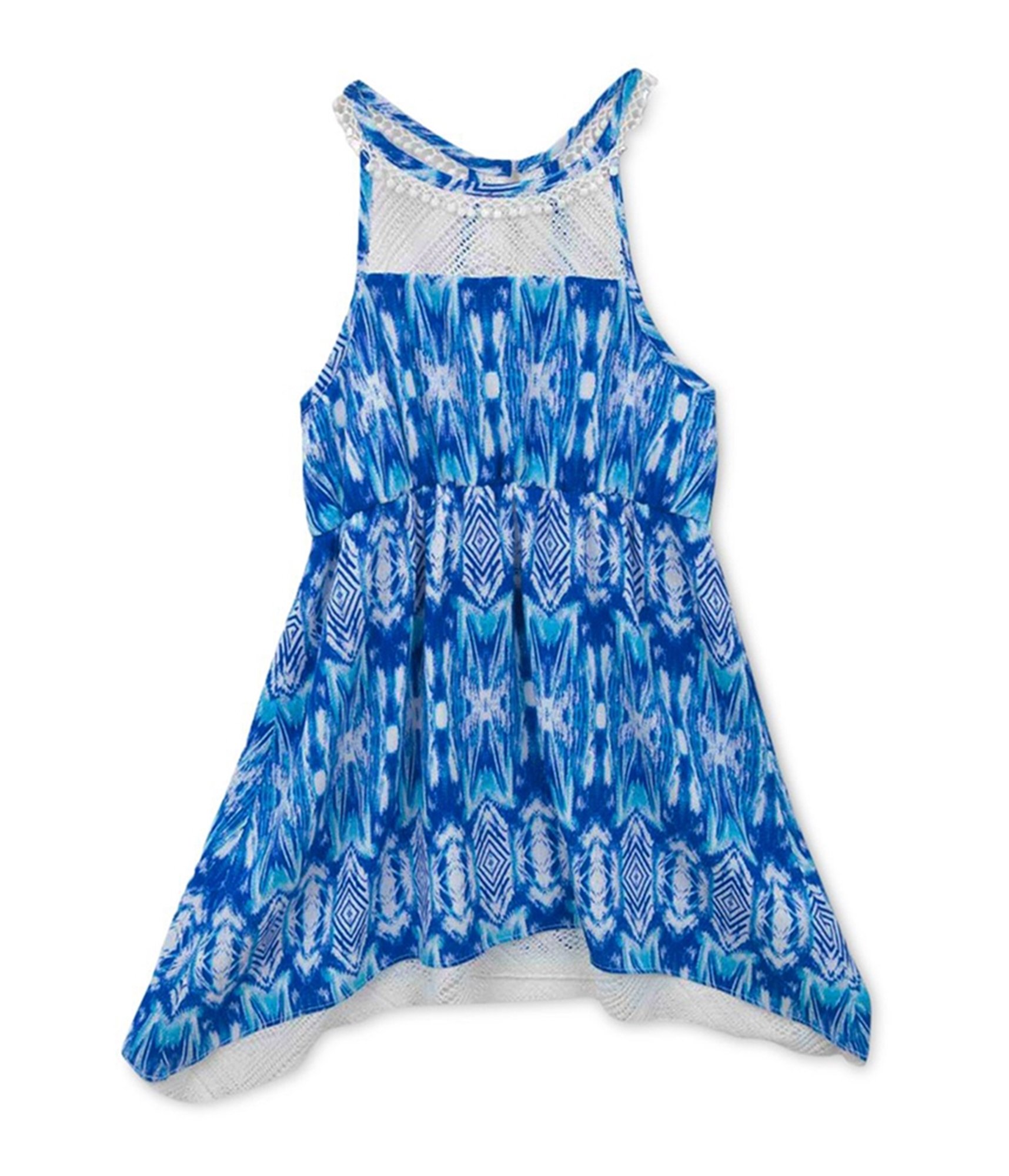 Rare Editions Girls IKAT Lace Tank Dress 