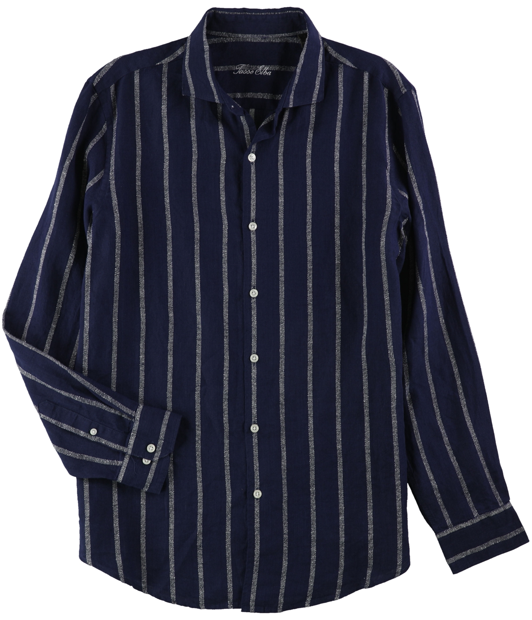 Navy-blue-button-up-shirt