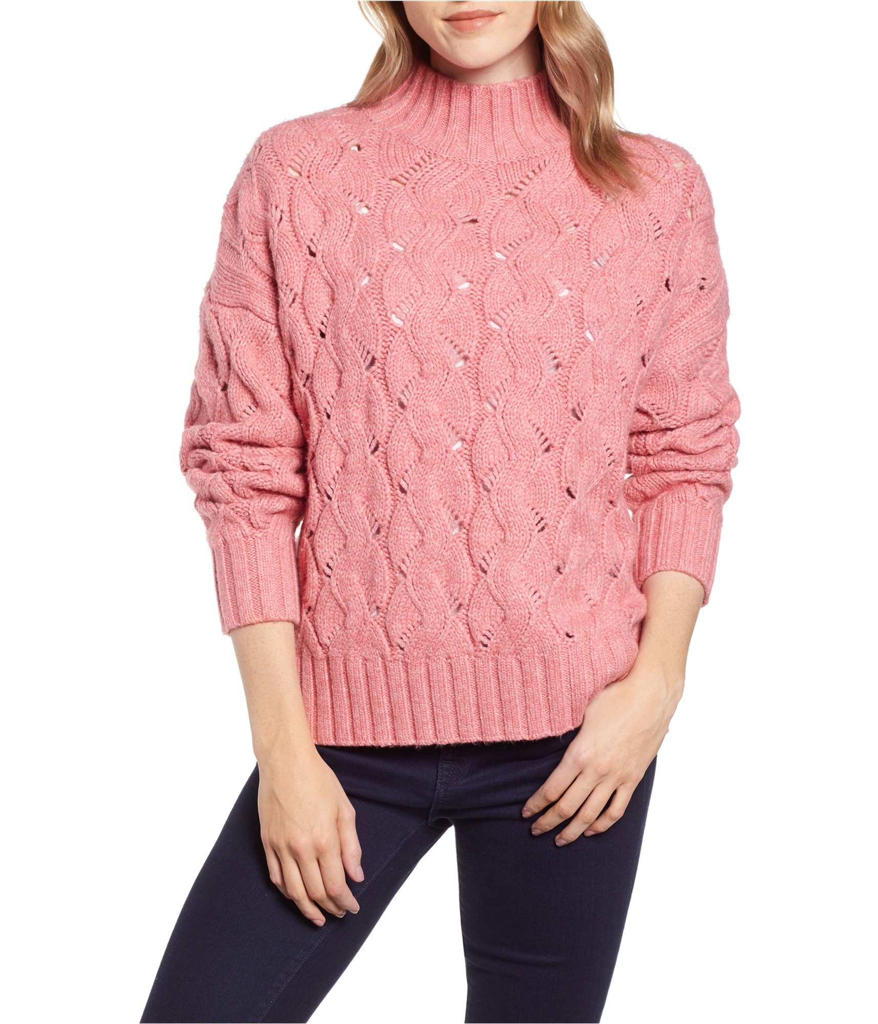 Woman-wearing-pullover-sweater-blouse
