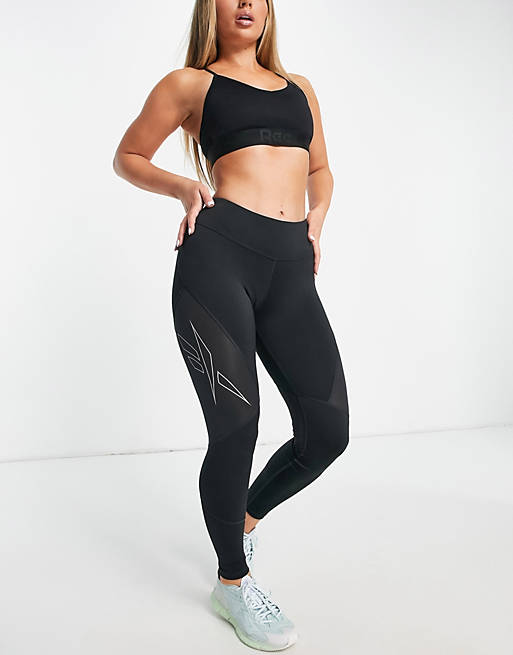 Reebok one series running Vector leggings in black