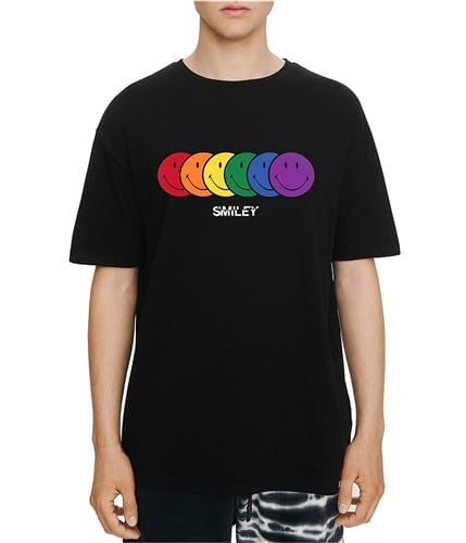 Elevenparis Rainbow Smiley Graphic T-Shirt