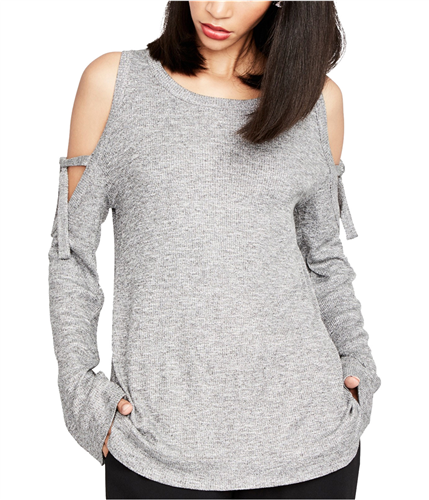 Lady models in Rachel Roy Rib Knit Blouse