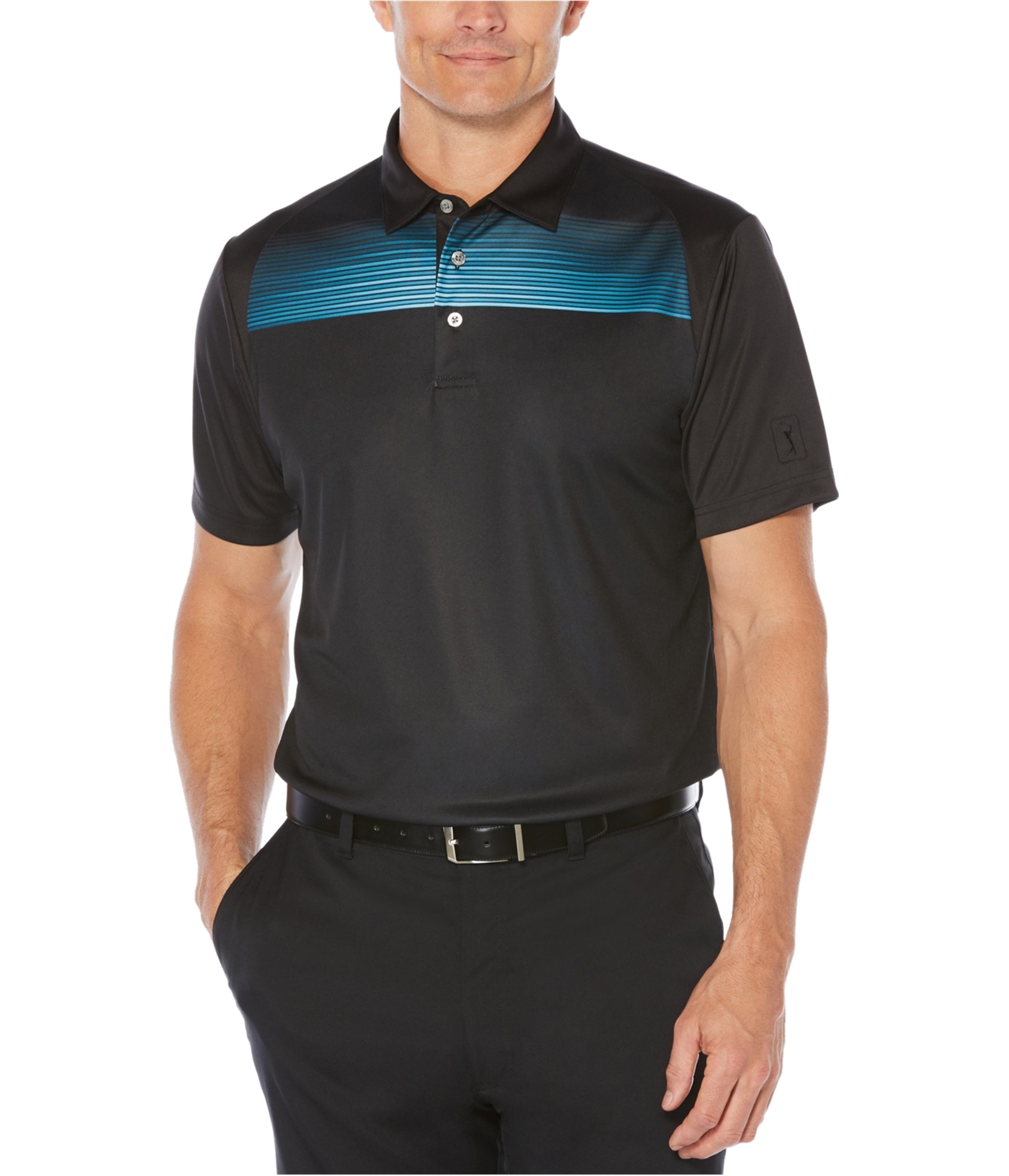 PGA Tour Men's Glowing Rugby Polo Shirt