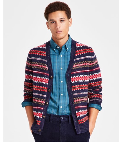 Fair Isle Cardigan Sweater