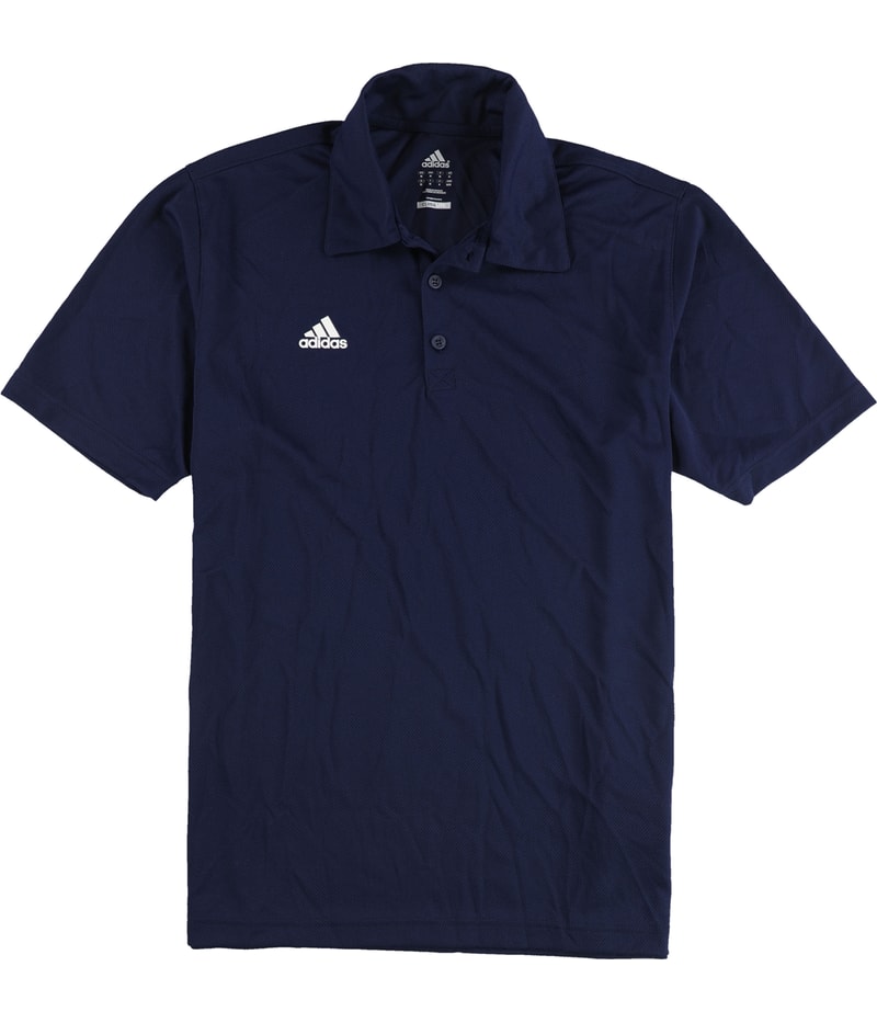 Adidas Mens Logo 3-Button Polo Shirt in Navy