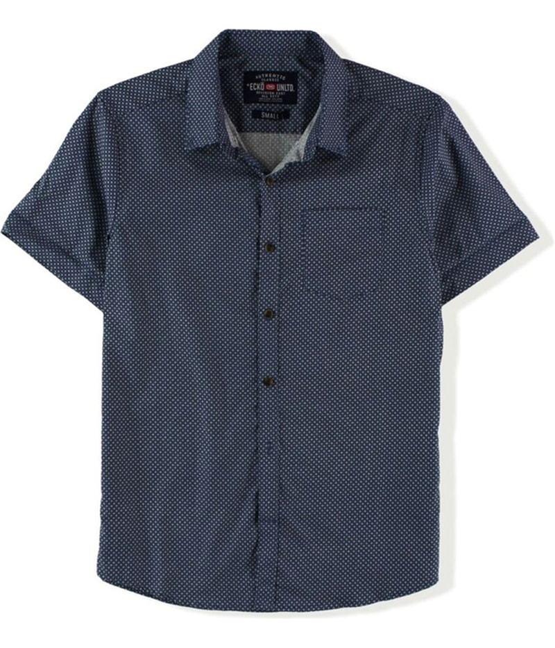 Ecko Unltd. Mens Injection Button Up Shirt in Blue