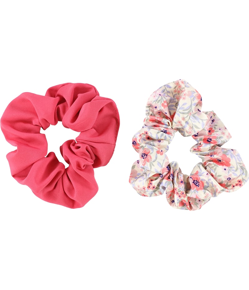 American Eagle Womens Floral 2-Pack Hair Scrunchie in Pink