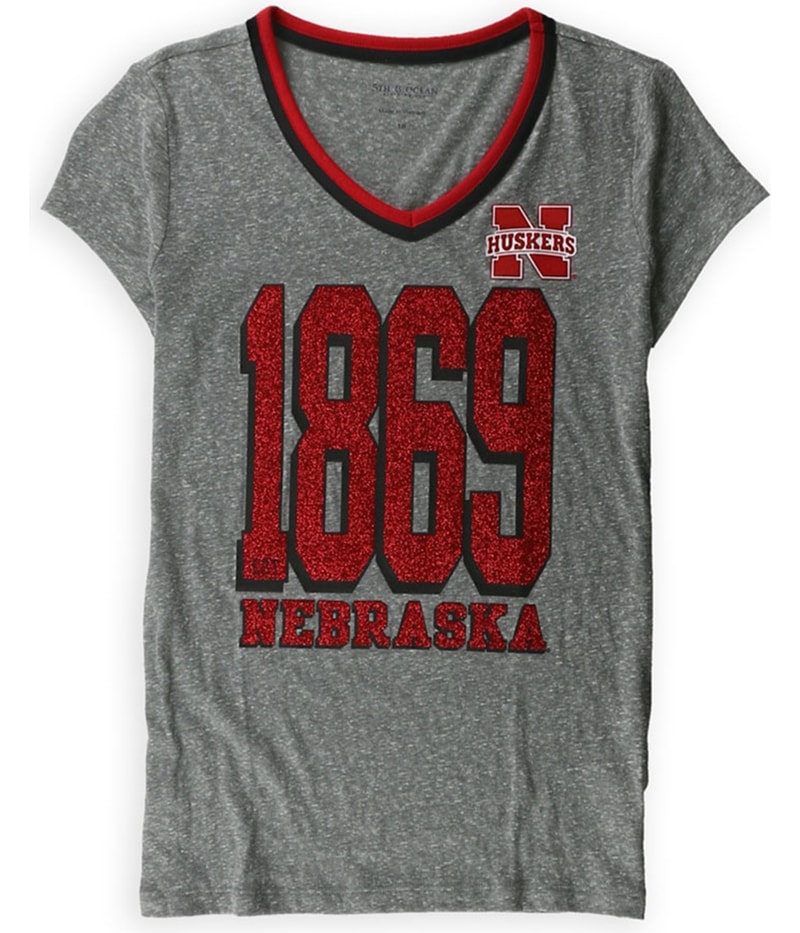 Justice Girls Nebraska Cornhuskers Graphic T-Shirt in Gray