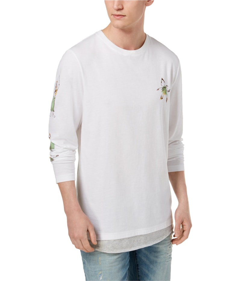 American Rag Mens Hula Graphic T-Shirt in White