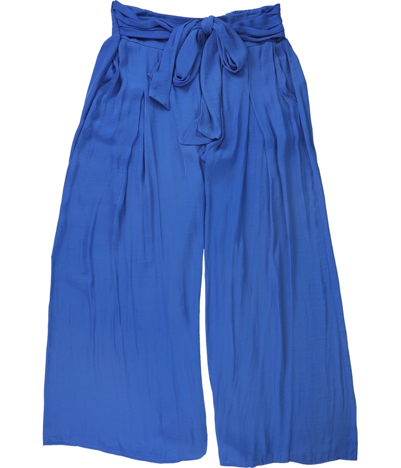 Alfani Womens Satin Tie-Waist Wide Leg Casual Pants