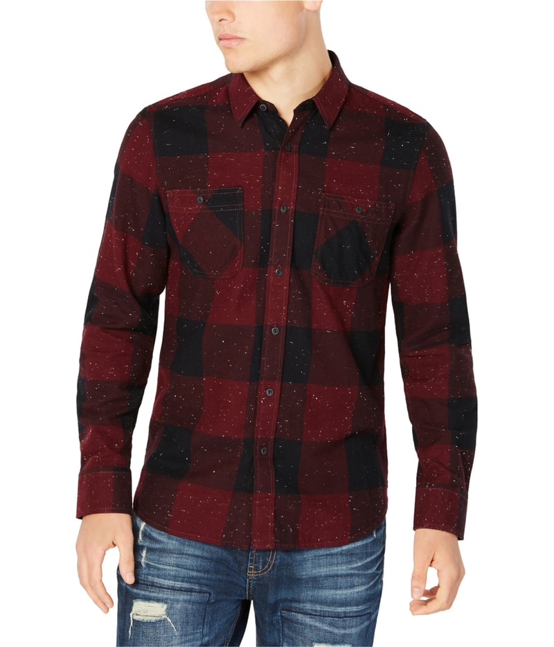 American Rag Mens Check Button Up Shirt