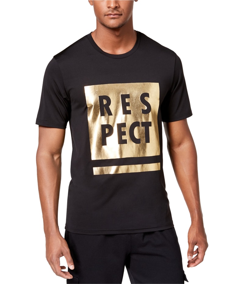 Ideology Mens Respect Graphic T-Shirt in Black