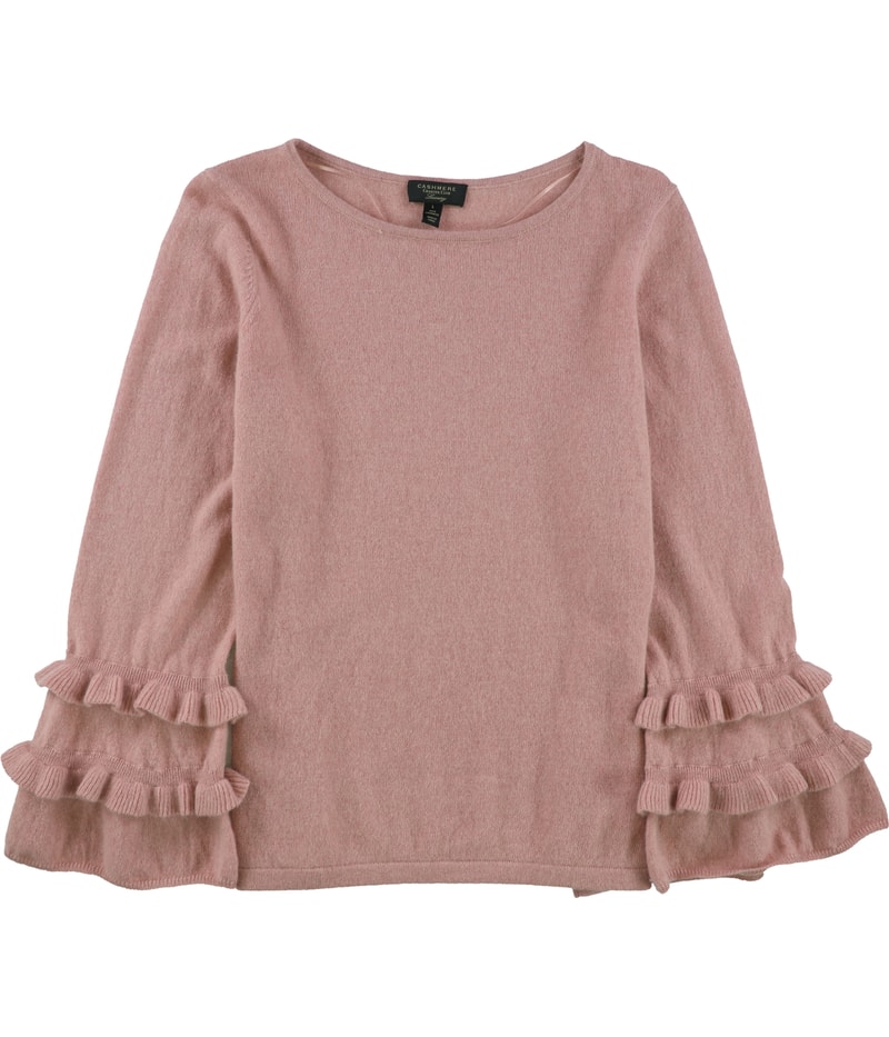 Charter Club Womens Ruffled Pullover Sweater in Pink