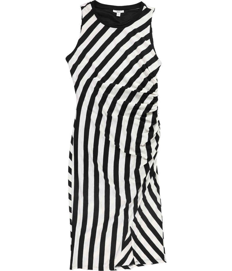 bar III Womens Striped Sheath Dress in Black