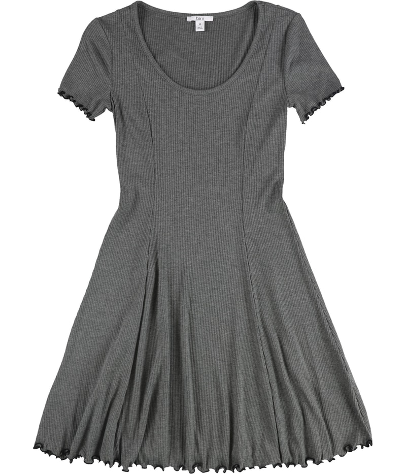 bar III Womens Ribbed Fit & Flare Dress