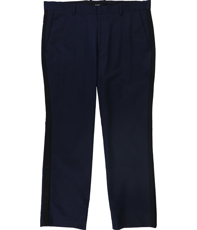 Alfani Mens Side Striped Straight Leg Dress Pant Slacks