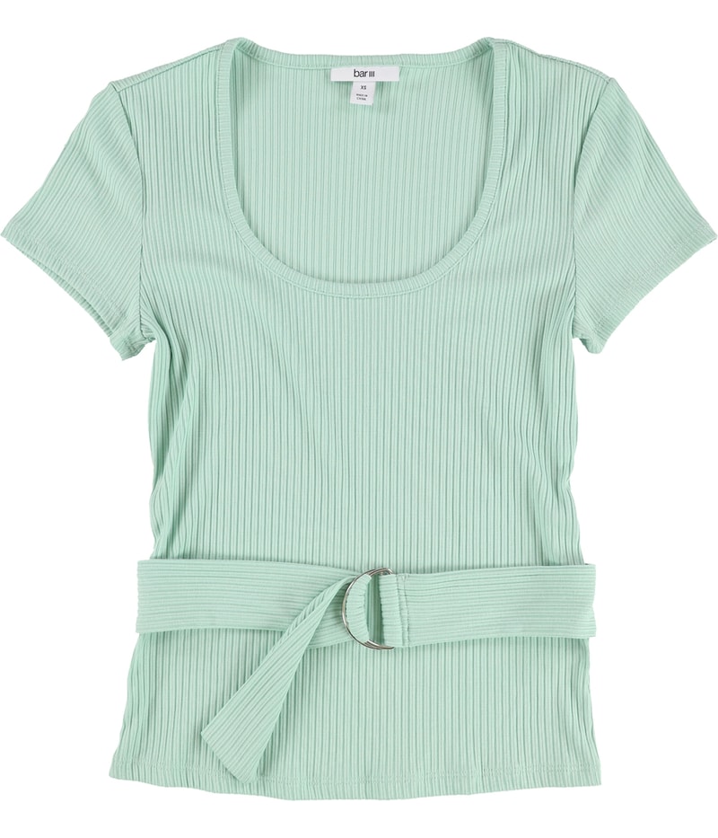 bar III Womens Belted Knit Blouse